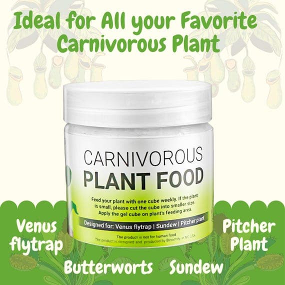 Carnivorous Plant Food, 2.5OZ. Designed for Venus Fly Trap, Sundew, Pitcher Plants and other carnivorous plants.